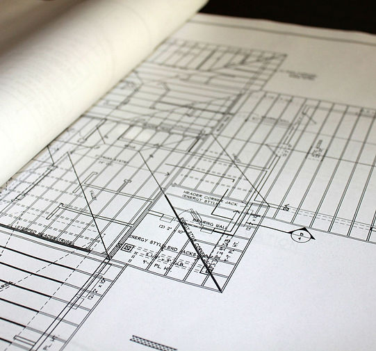 Blueprints On Desk