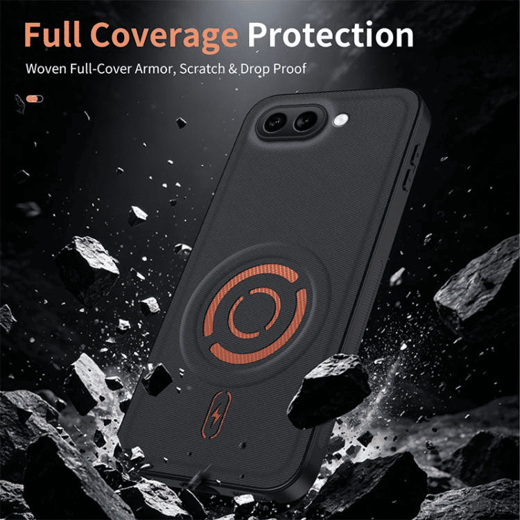 Thumbnail: Magnetic Shockproof Tech Fabric Texture Phone Case for Google Pixel 9a with Dua