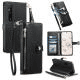Miniatyrbilde: DF-09 Zipper Heart Buckle Wallet Leather Phone Case for Sony Xperia 1 V