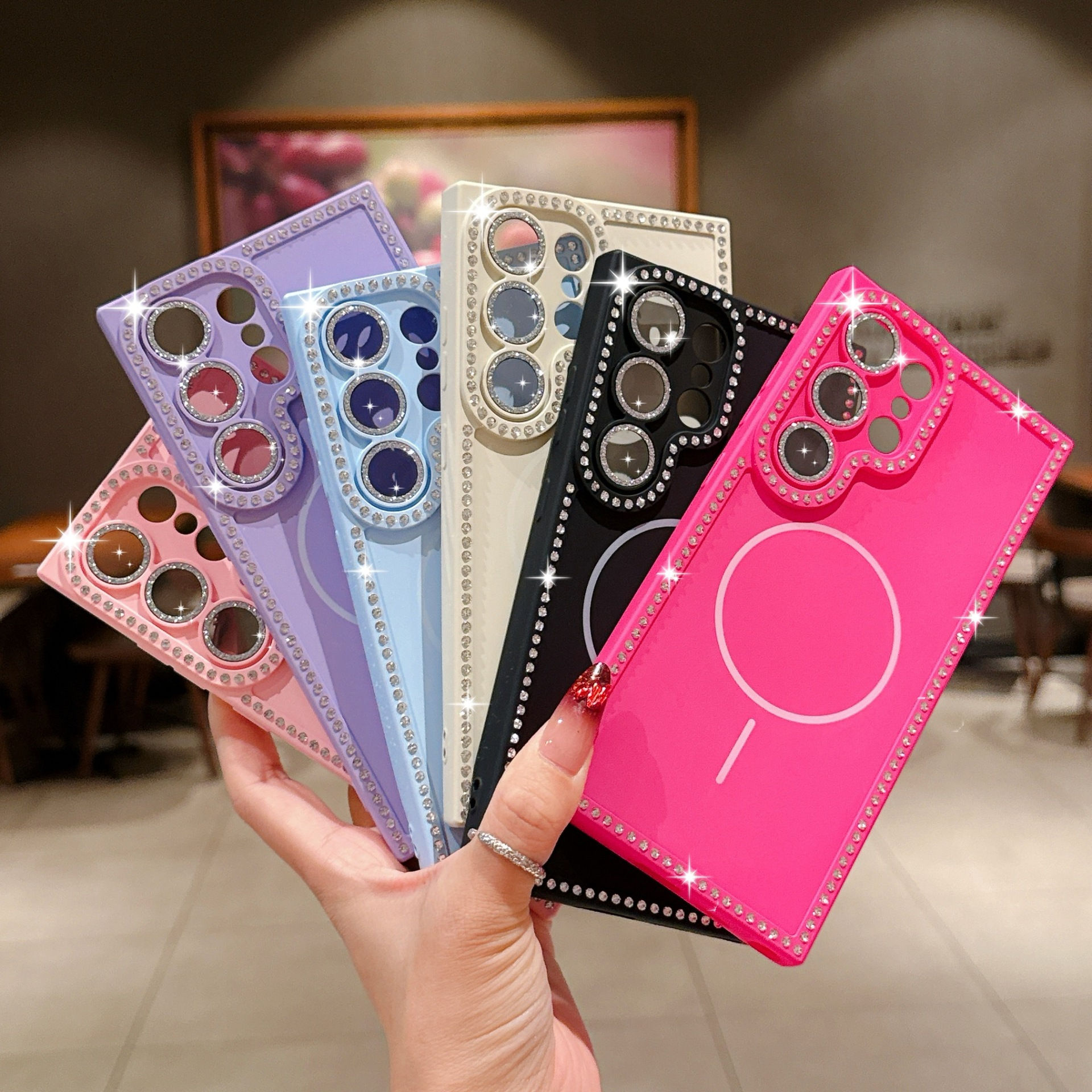 Wholesale Price TPU Shockproof Glitter Diamond Pattern Shell Case for 12 Mobile