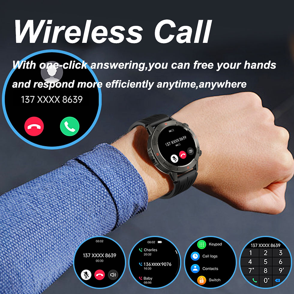 Thumbnail: SENBONO Hot Sales SmartWatch Men S81PRO Answer Call Heart Rate Waterproof Round 