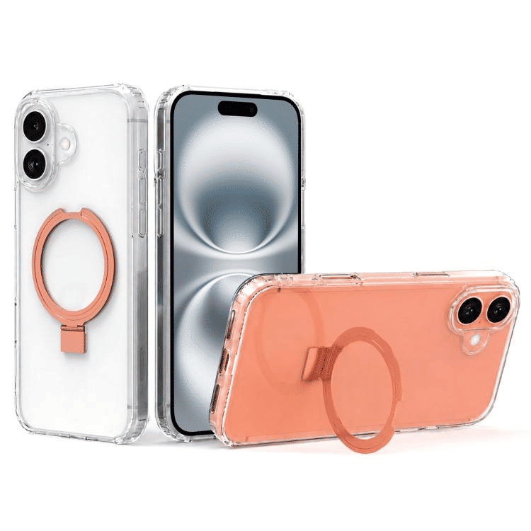 Thumbnail: Shockproof Acrylic PC Kickstand Phone Case for iPhone