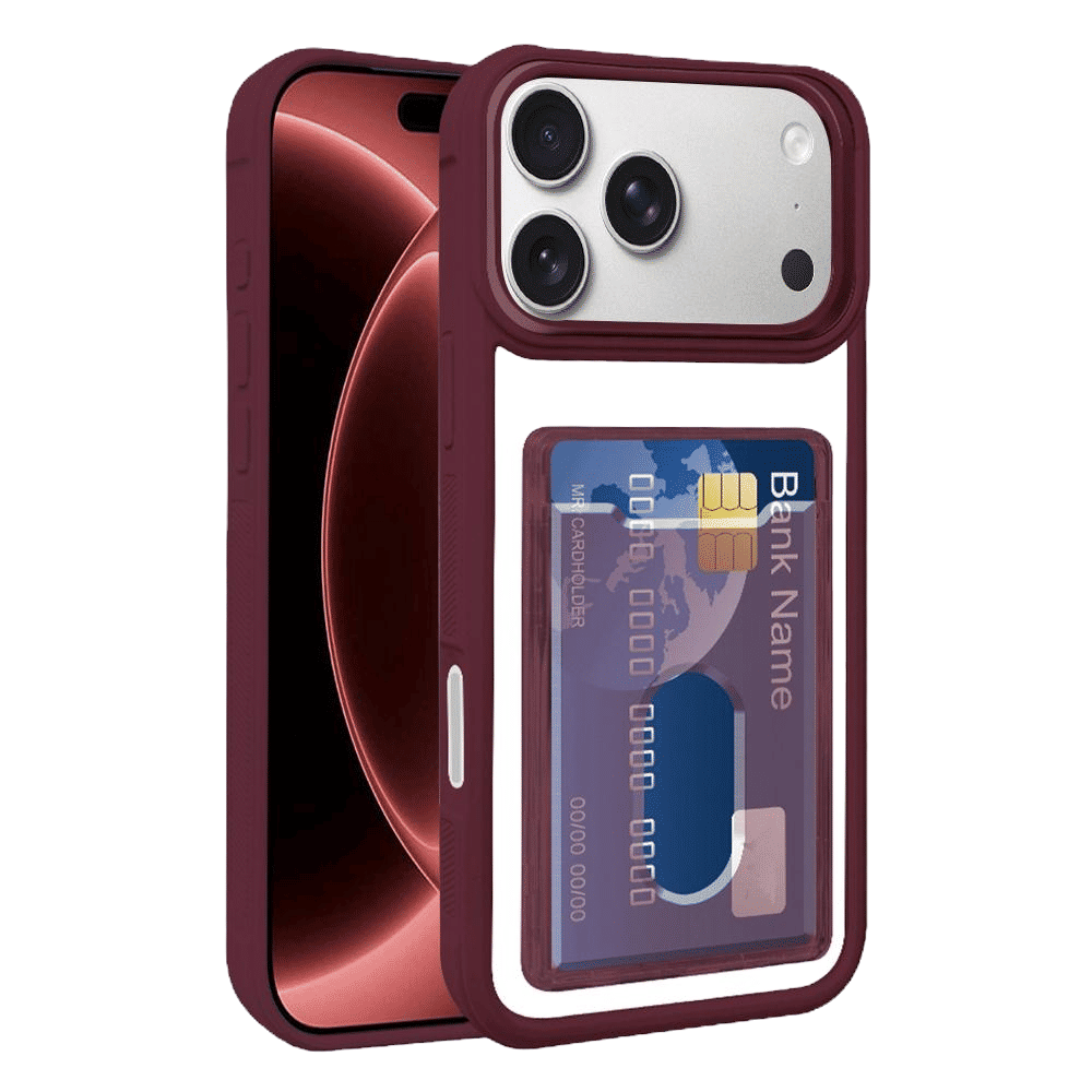 Electroplated Eye Acrylic Card Holder Phone Case for iPhone