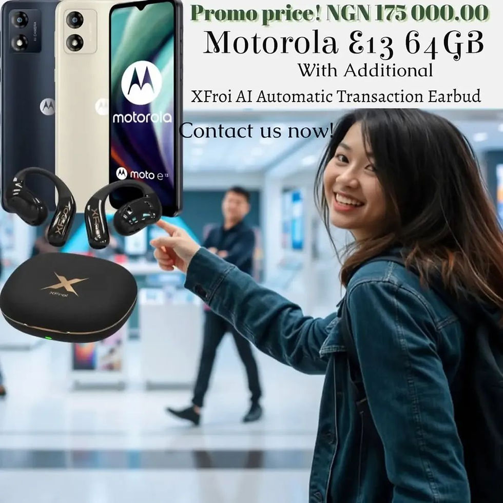 Miniatyrbilde: NRT Start-up package. Motorola E13 64GB With Free XFroi AI Auto Translate Earbud