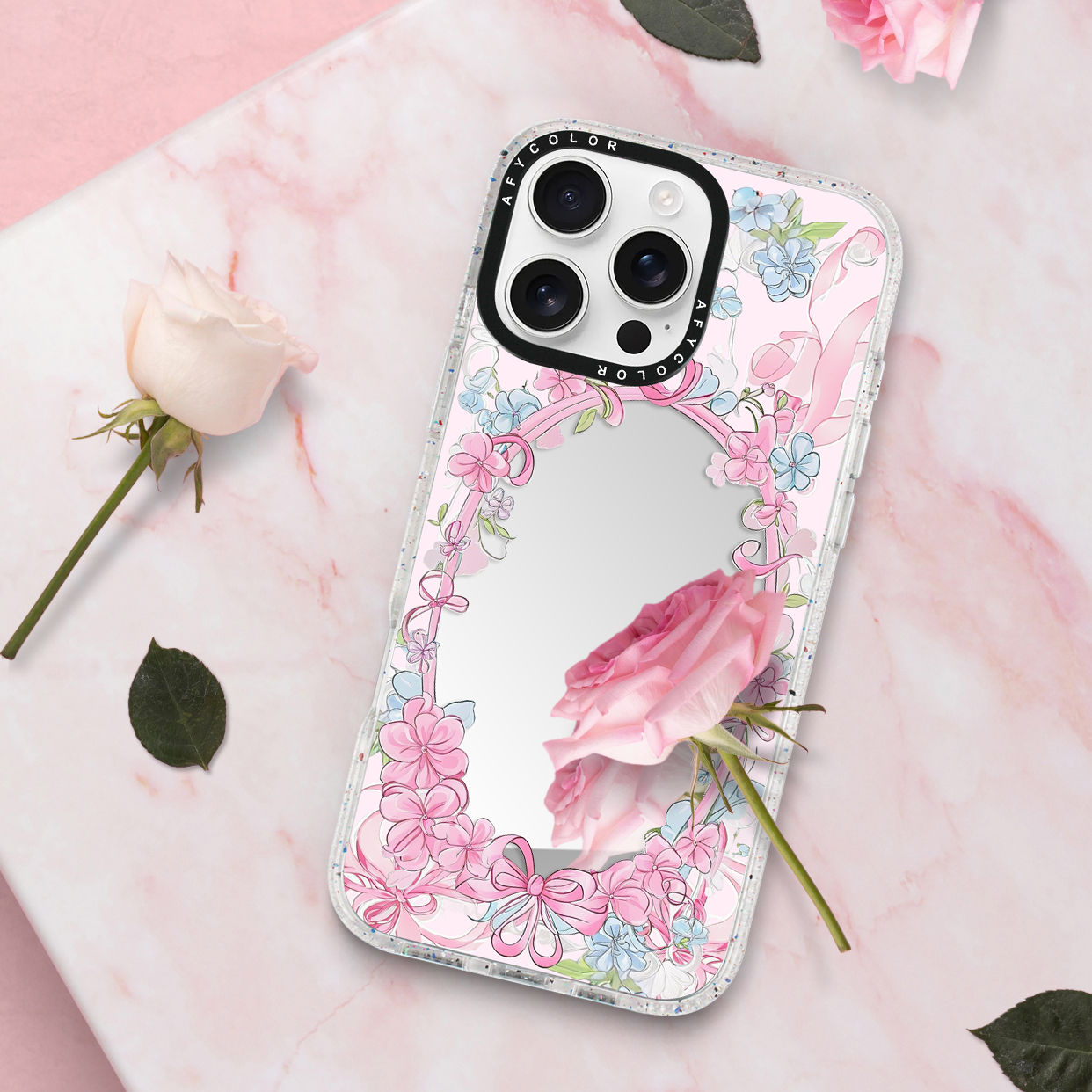 Eco-Friendly Mirror Phone Case for iPhone 16 Pro Max Recycled Material Magnet Ph