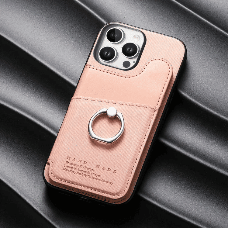 Miniatyrbilde: BW-3 Twill Multi-Card Ring Kickstand Wallet Phone Case for iPhone 13 Pro Max