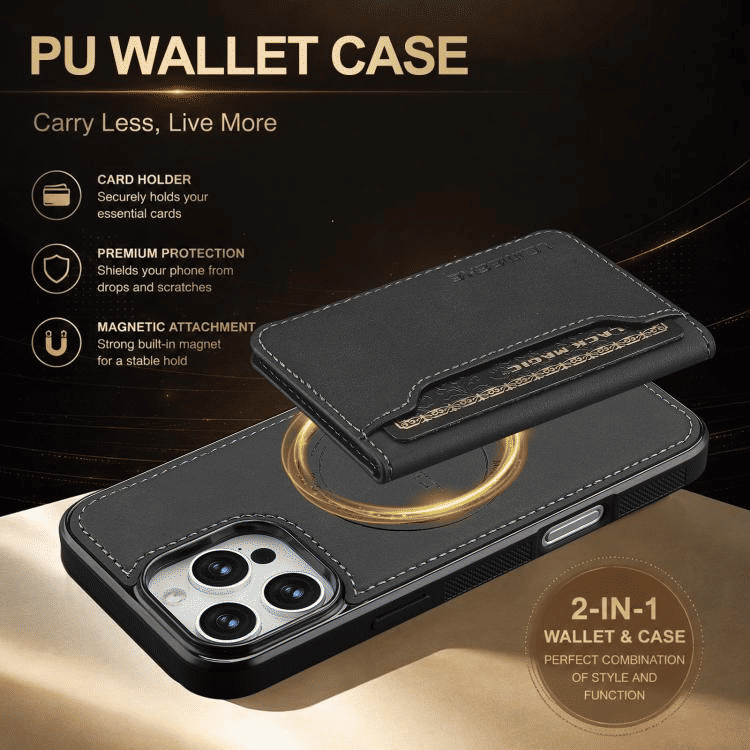 Miniatyrbilde: LC.IMEEKE L7 RFID Card Holder Magnetic Phone Case for iPhone 16 Pro Max