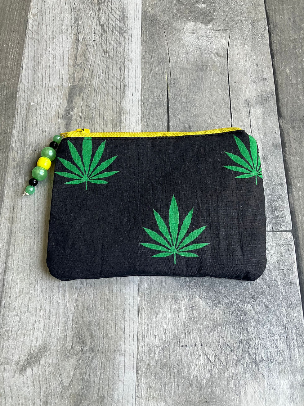 Thumbnail: Black w/ Yellow Zipper Pouch