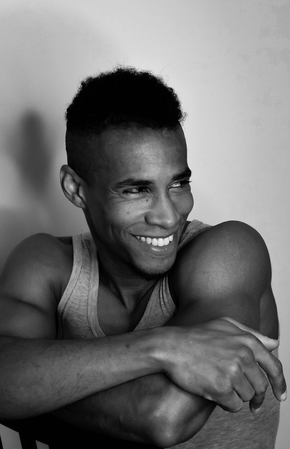 Black and white portrait of a man