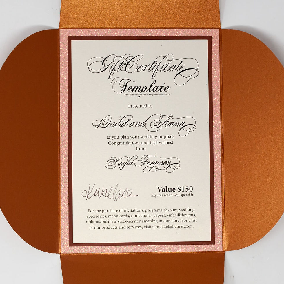 Thumbnail: Template Gift Certificate