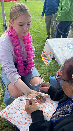 Volunteer Skin Painting at Kimberley Pride