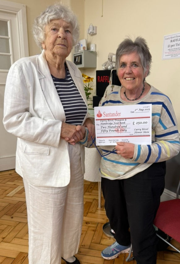 £250 Foodbank Cheque presentation 2025