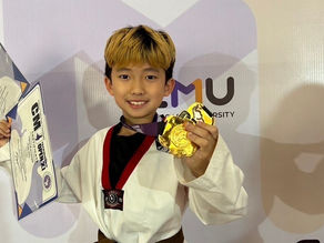 Cooper Strikes Gold: ACIS Star Triumphs at 11th CMU Taekwondo Open
