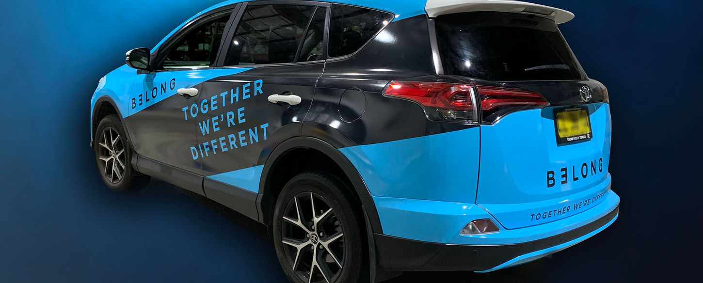 Sticky Labels Fleet Signage Belong