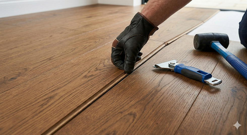 Hardwood and engineered flooring installation for residential projects.