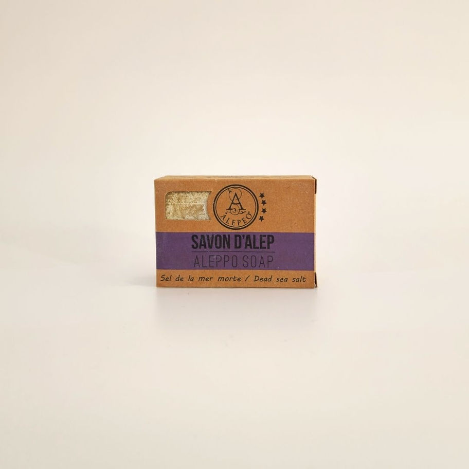 Aleppo-Seife Totes-Meer-Salz 100 g mit Peeling-Charakter