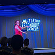 alumnos del curso de comedia con Belén Caccia en la Gran Via de Madrid, suben al escenario cada semana a practicar lo aprendido en las clases.