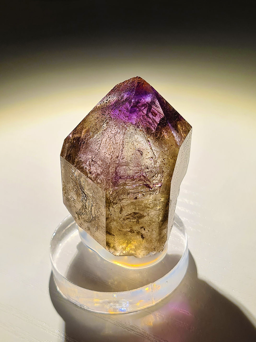 Thumbnail: Phantom Amethyst in Smoky Quartz Crystal A 124,9g