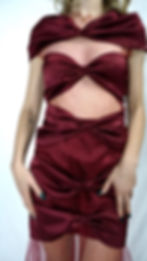 Thumbnail: Satin Mini Dress with a Glitter Overlay