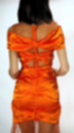 Thumbnail: Satin Mini Dress with a Glitter Overlay