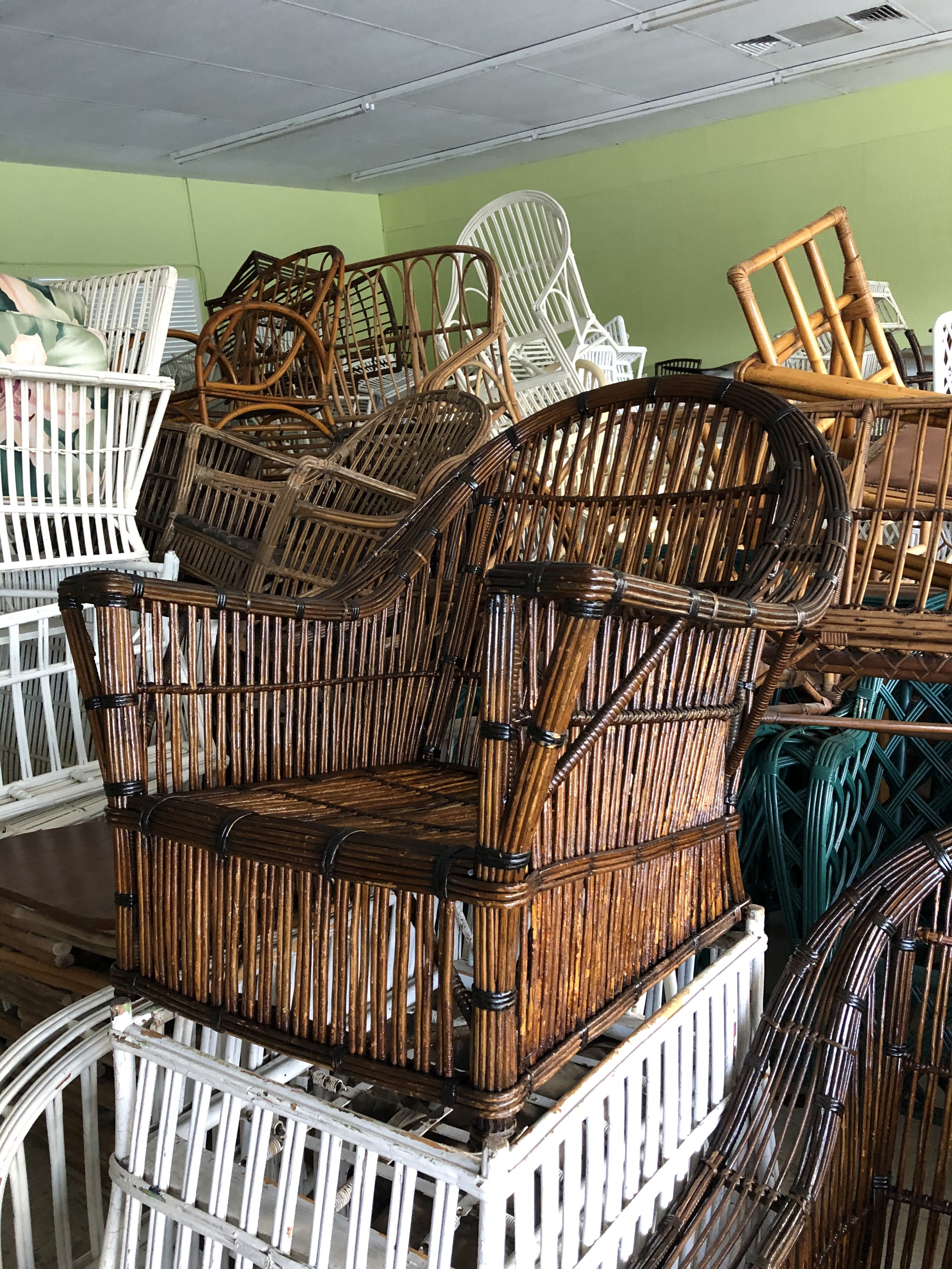 Vintage Bamboo Rattan Bamboo And Rattan Palm Beach