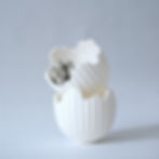 Minimalistische Osterschale aus weißer PLA in Eioptik, moderne Osterdeko für Tisch, Regal oder Fensterbank