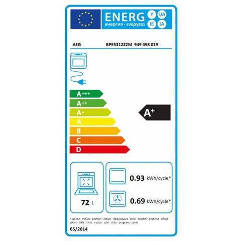 AEG Forno Elettrico da Incasso BPE531222M Capacità 72 L Multifunzione  Ventilato | super-megastoreelett