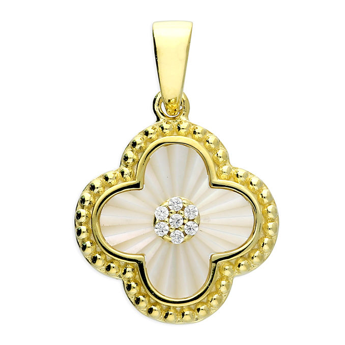Thumbnail: Art Deco Seashell Quatrefoil Necklace