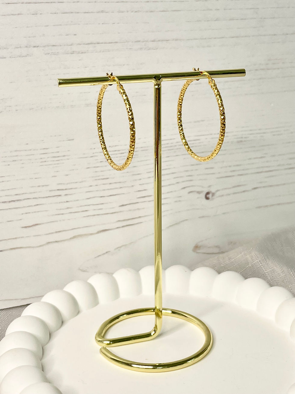 Thumbnail: 33mm Diamond Cut Hoops