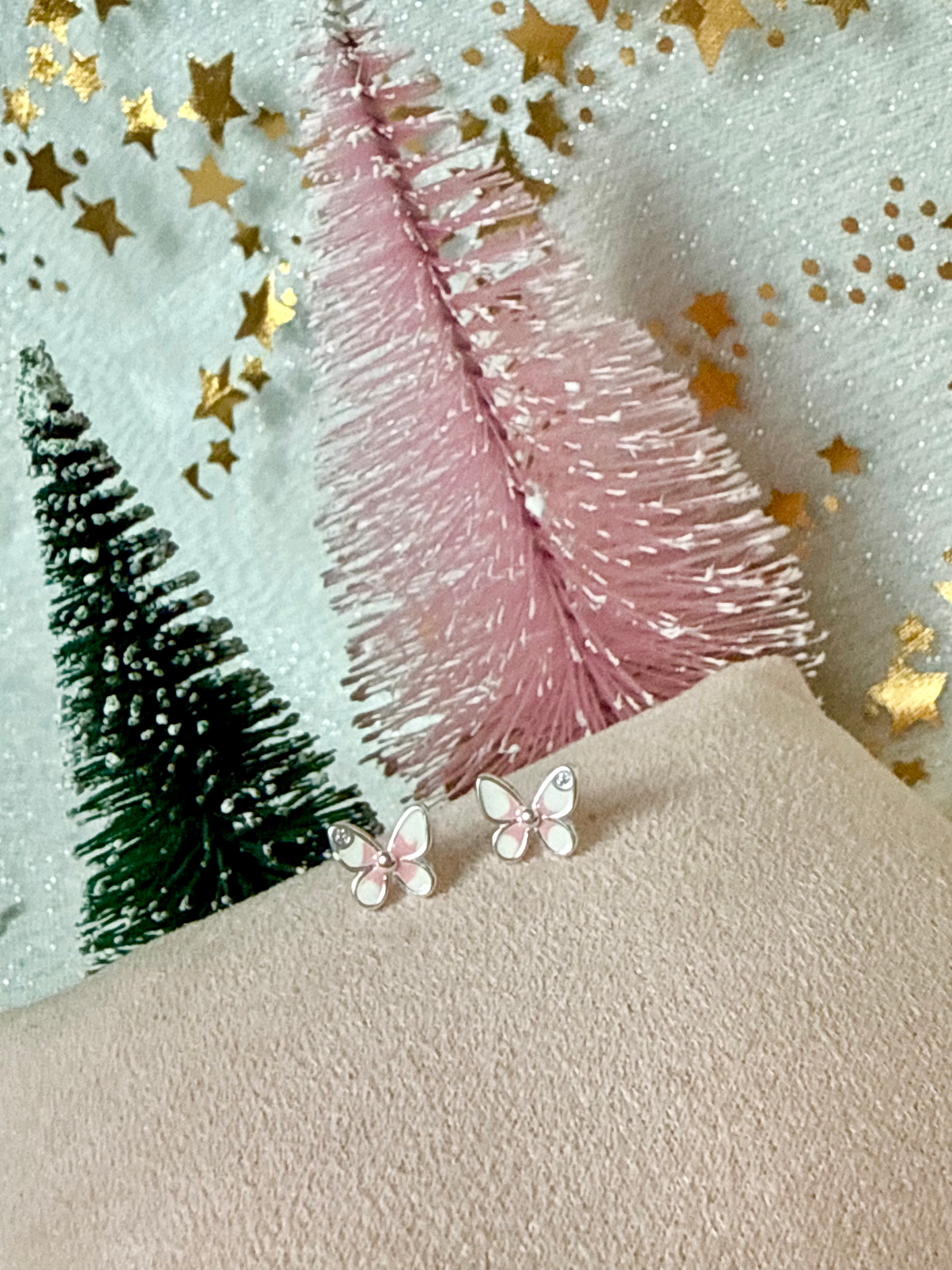 Cotton Candy Butterfly Studs