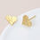 Thumbnail: Gold Hammered Heart Studs