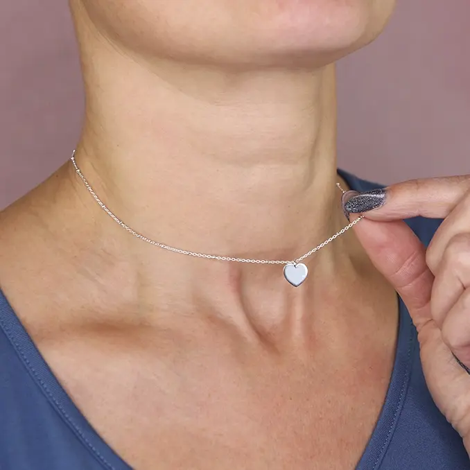 Thumbnail: Beaded Chain Heart Necklace