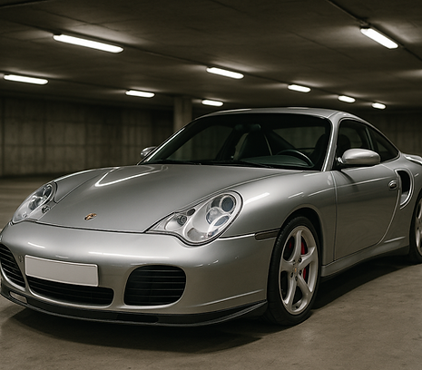 porsche in a parking lot