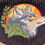 Thumbnail: Close up Detail of wolf with sunset and leaf framing
