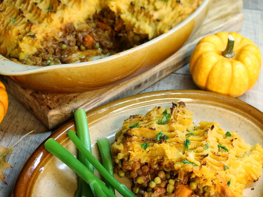 Pumpkin and Lentil Shepherd’s Pie (Vegan and Gluten-free)