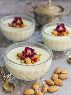 Vegan Keşkül (Turkish Almond Pudding)