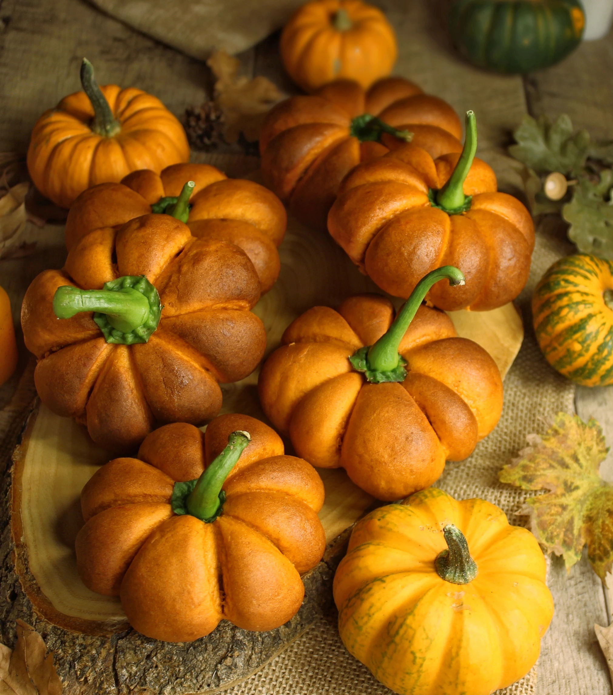 Pumpkin and Chocolate Bread Rolls