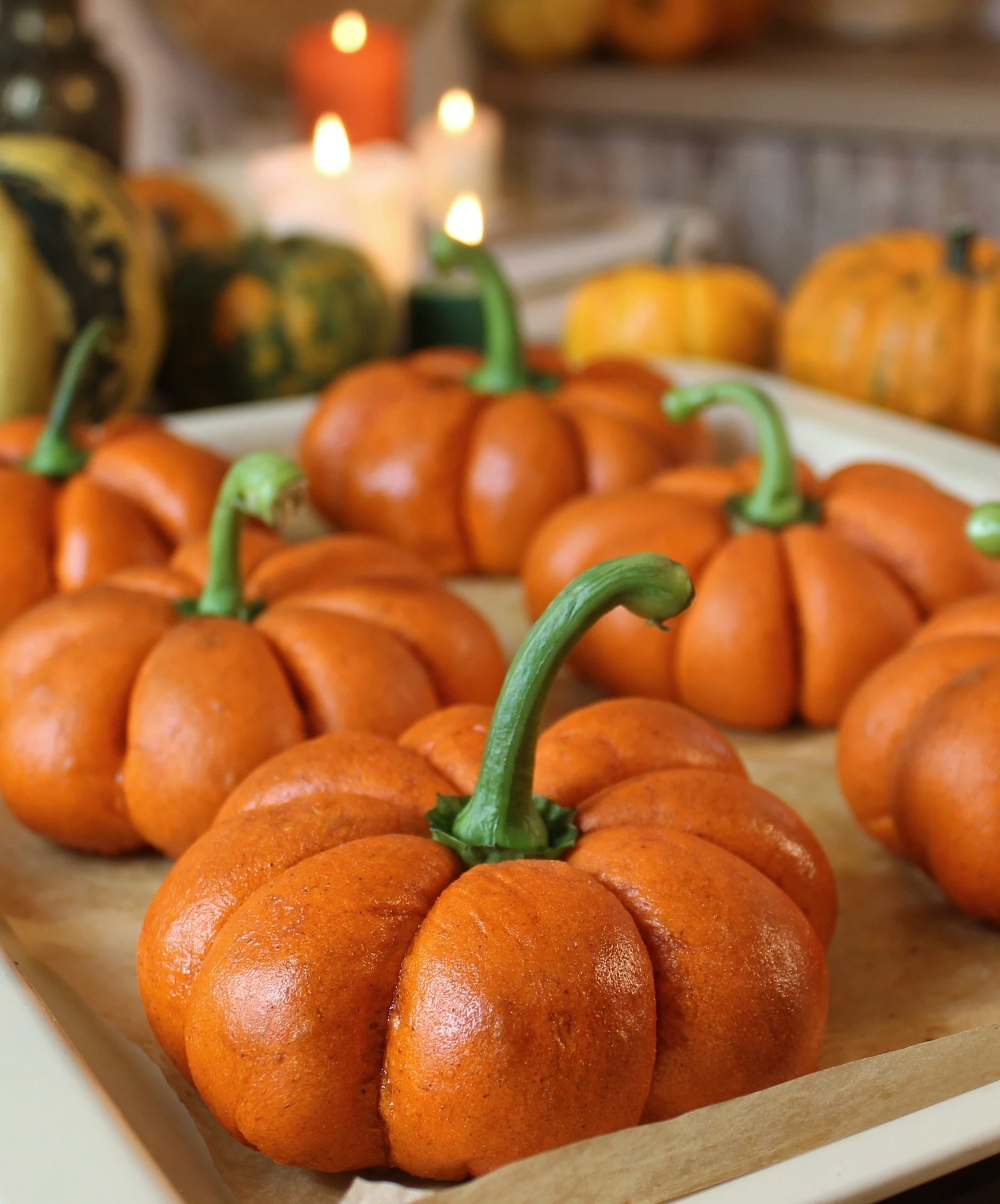Pumpkin Cheesecake Stuffed Bread Rolls