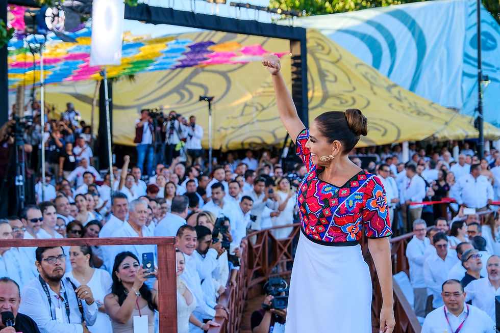 Mara Lezama, Gobernadora de Quintana Roo, se mostró orgullosa de lo que ha logrado su gobierno, y sentenció que faltan objetivos por cumplir. Foto tomada de su perfil de facebook.