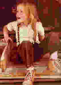 begeistertes Mädchen, Cowgirl