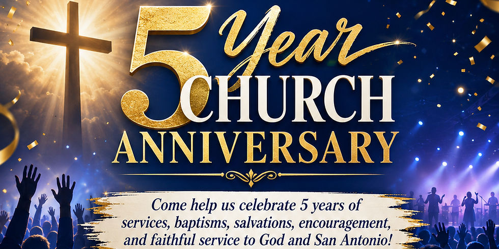Church Anniversary - 5 Years of faithfulness