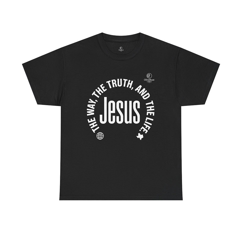 Thumbnail: Christian Faith Tee: Jesus, The Way, The Truth and The Life.