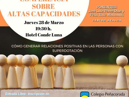 Conferencia sobre Altas Capacidades el próximo 28 de marzo
