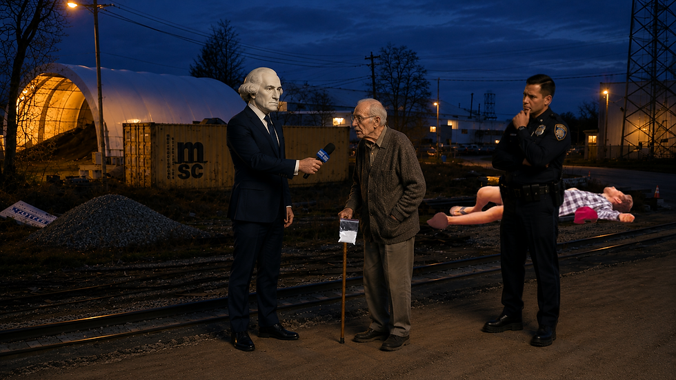 Venango Republic Stone Mason, George Washington, interviews Mr. Wilfred before his detainment