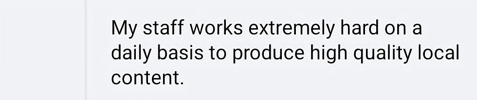 Comment on his own post