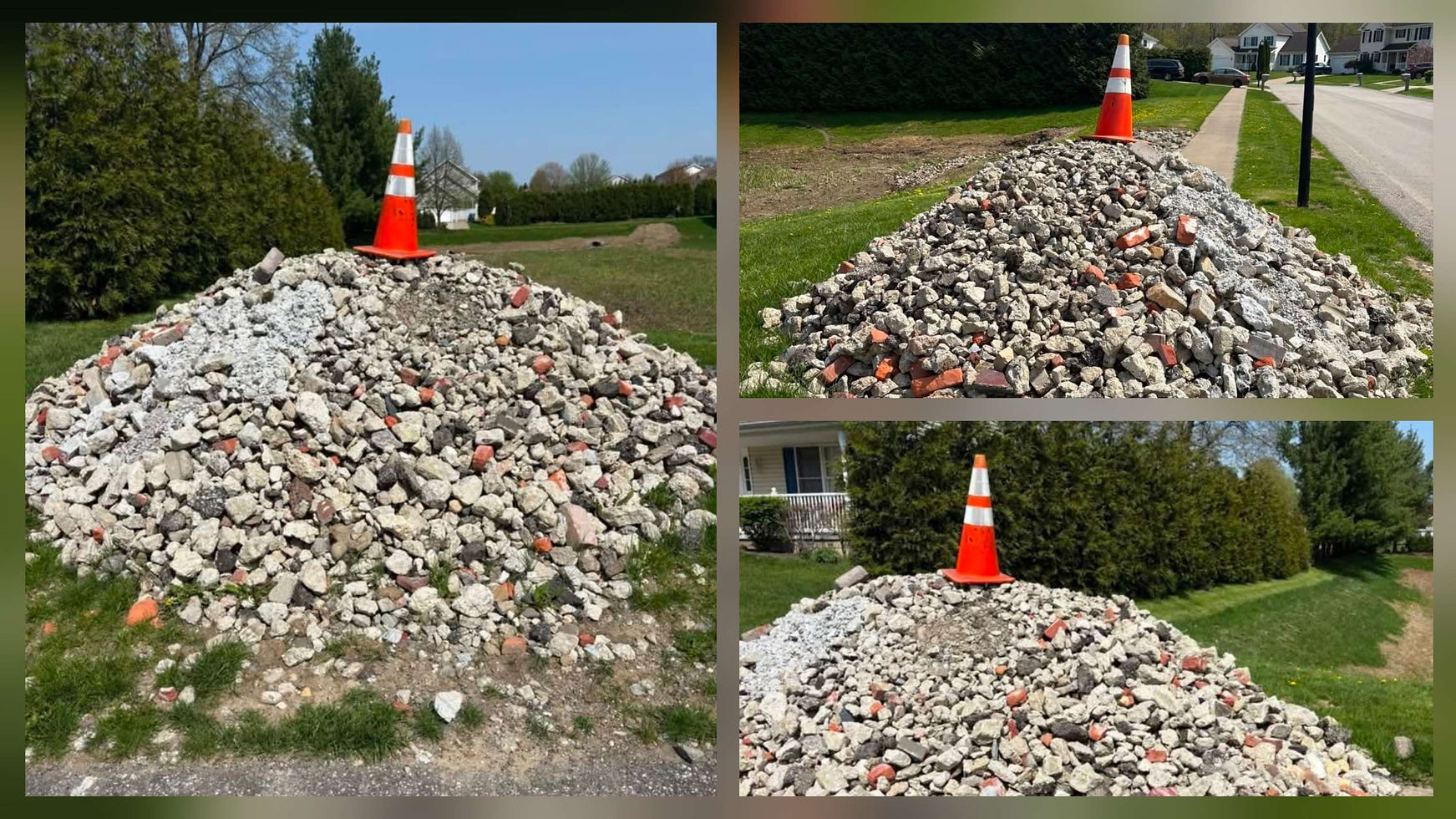 Brick Dumpers Create Hazard for Idiots: Is the Cone Enough Security?