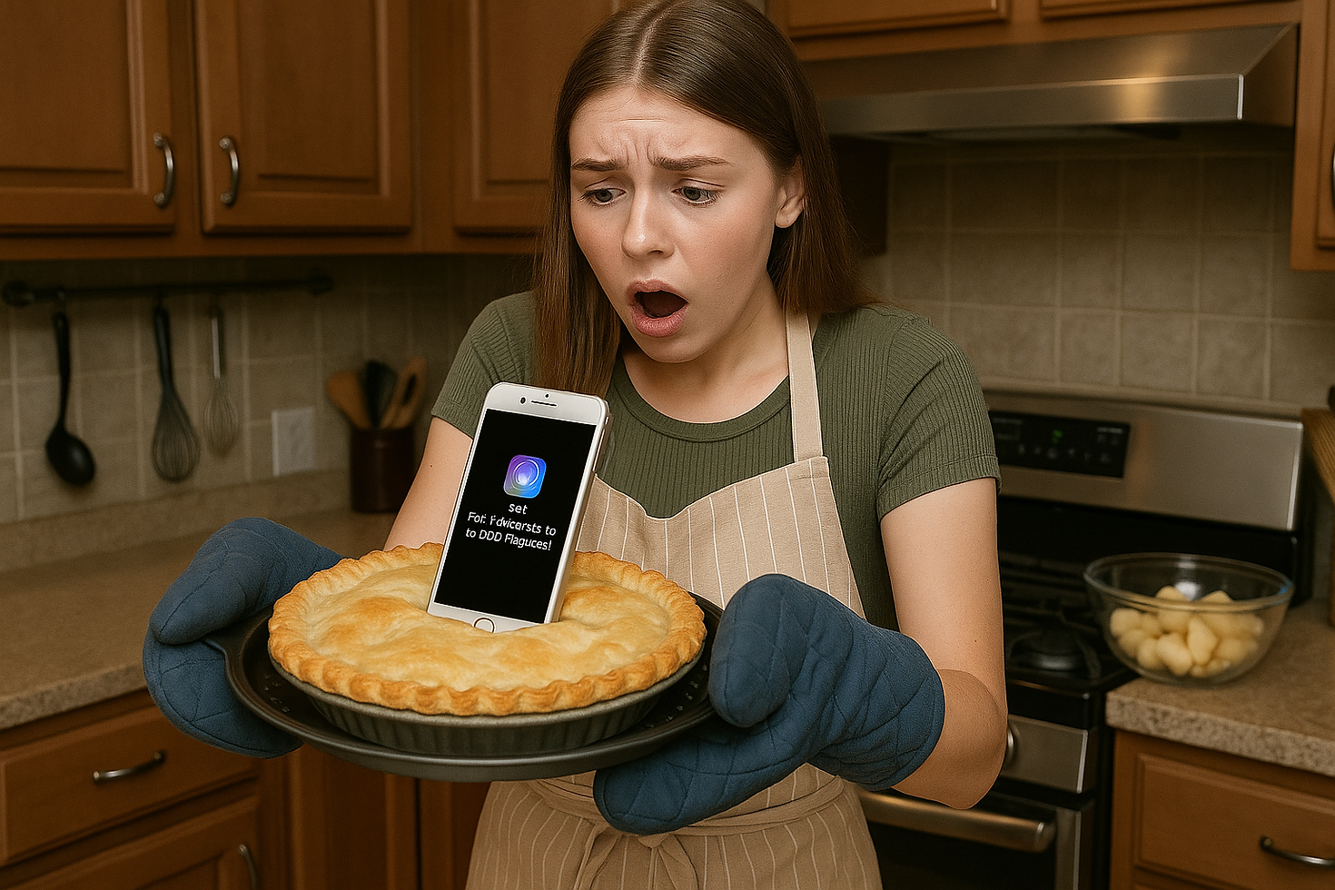 Gen Z Mistake: Applefest Pie Table Features Iphones Baked Inside