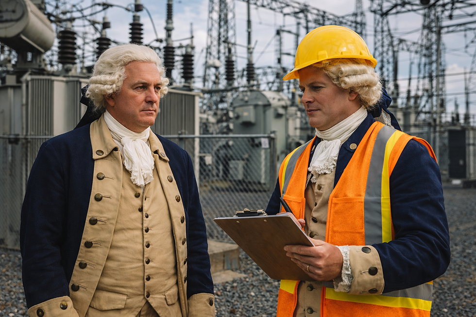 President, Mayor George Washington, visits the Washington County Power Grid