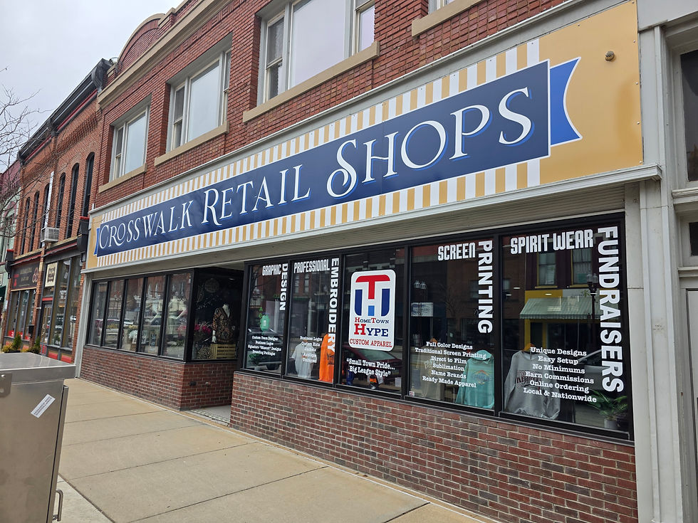 Crosswalk Retail Shops with no crosswalk outside