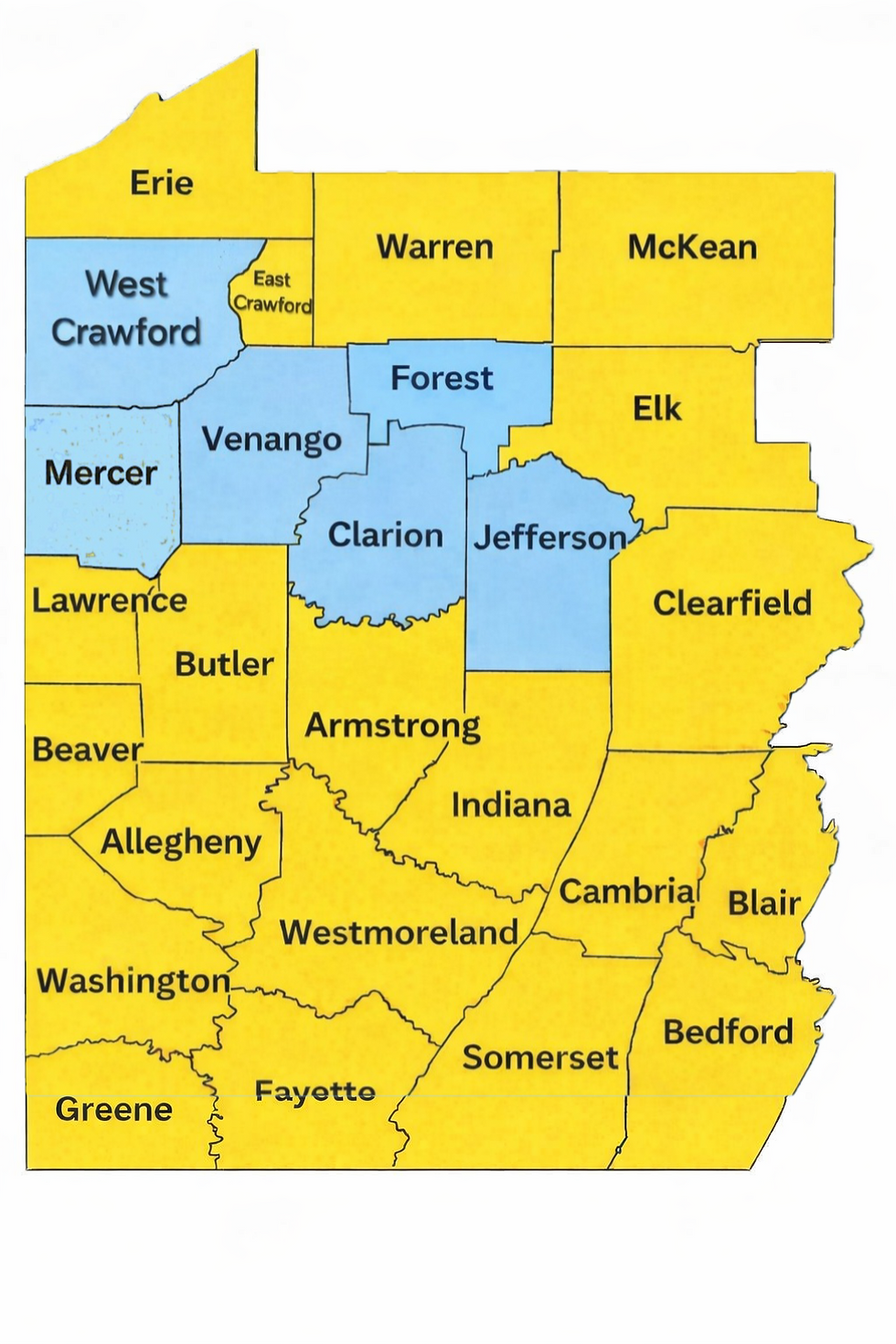 PLATO treaty marked by blue counties